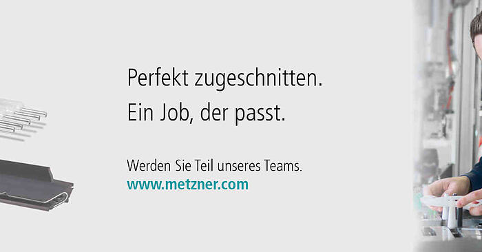Stellenangebote und Ausbildungsstellen der Firma Metzner Maschinenbau GmbH Ulm
